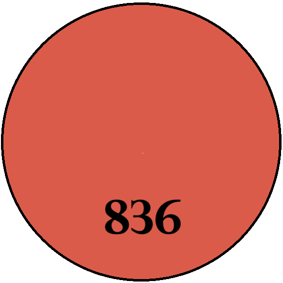 836 SCARLET RED 9x11